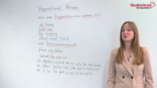 Prepositional Phrases im Englischen: Definition, Beispiele